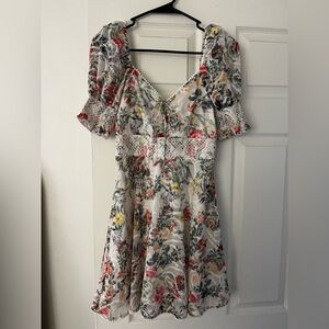 Alice + Olivia Multicolor Floral Midi Dress